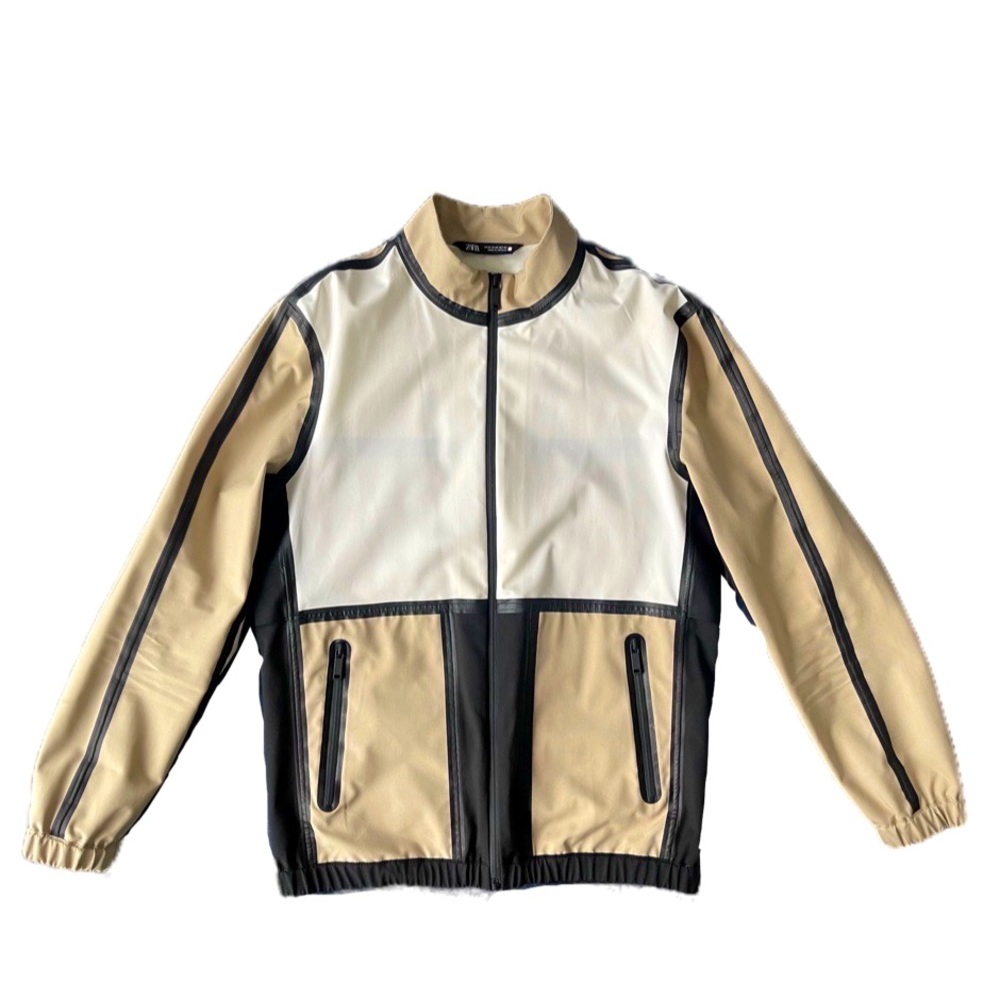 Zara Man Water Repellent Color-Block Jacket